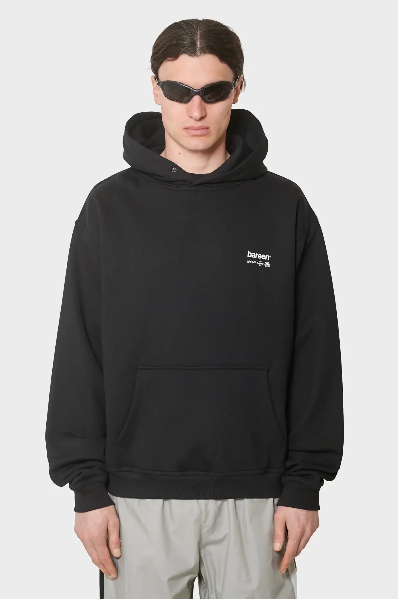 meskie#@Bluza OVERSIZED HOODIE - HORSEPOWER czarna