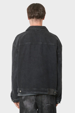 meskie#@Kurtka OVERSIZED DENIM JACKET czarna
