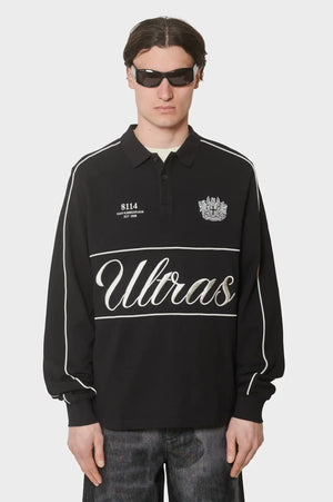 meskie#@Longsleeve LOGO LS POLO SHIRT czarny
