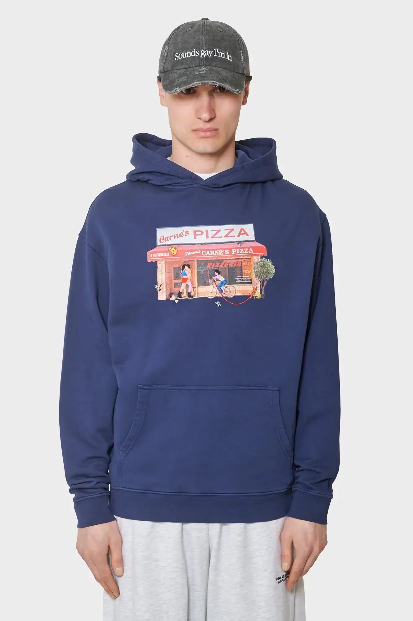 Hoodie Hot Slice navy blue