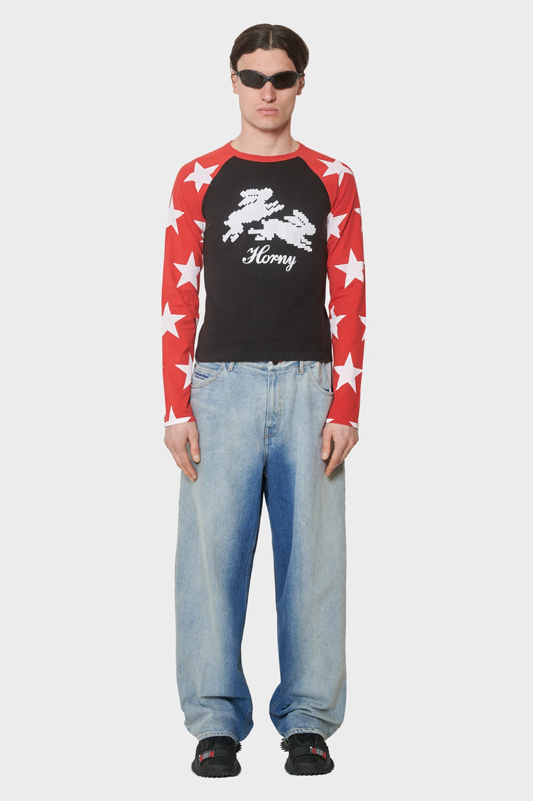 Longsleeve Seeing Stars czerwono-czarny