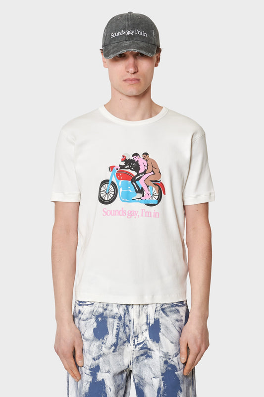 Koszulka Sounds Gay, We're In kremowa