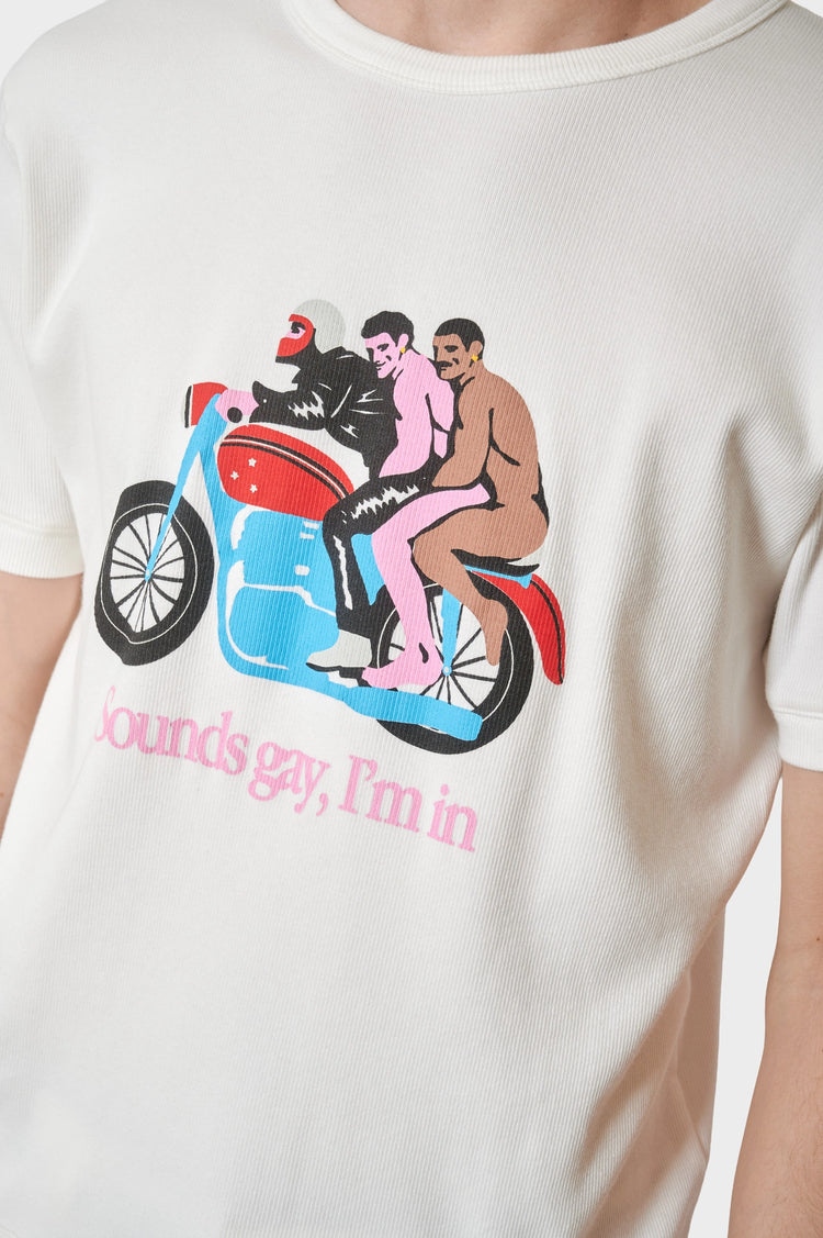 Koszulka Sounds Gay, We're In kremowa