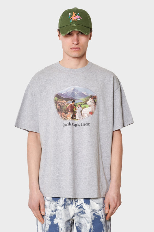 Koszulka Sounds Straight, I'm Out szara