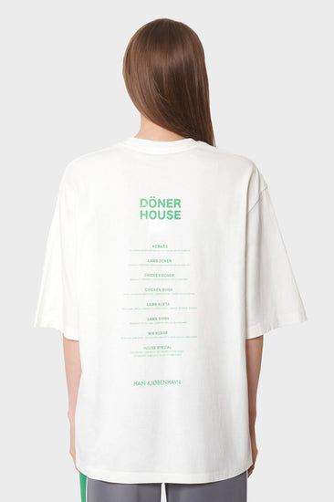 damskie#@Koszulka DÖNER HOUSE OVERSIZED TEE biała