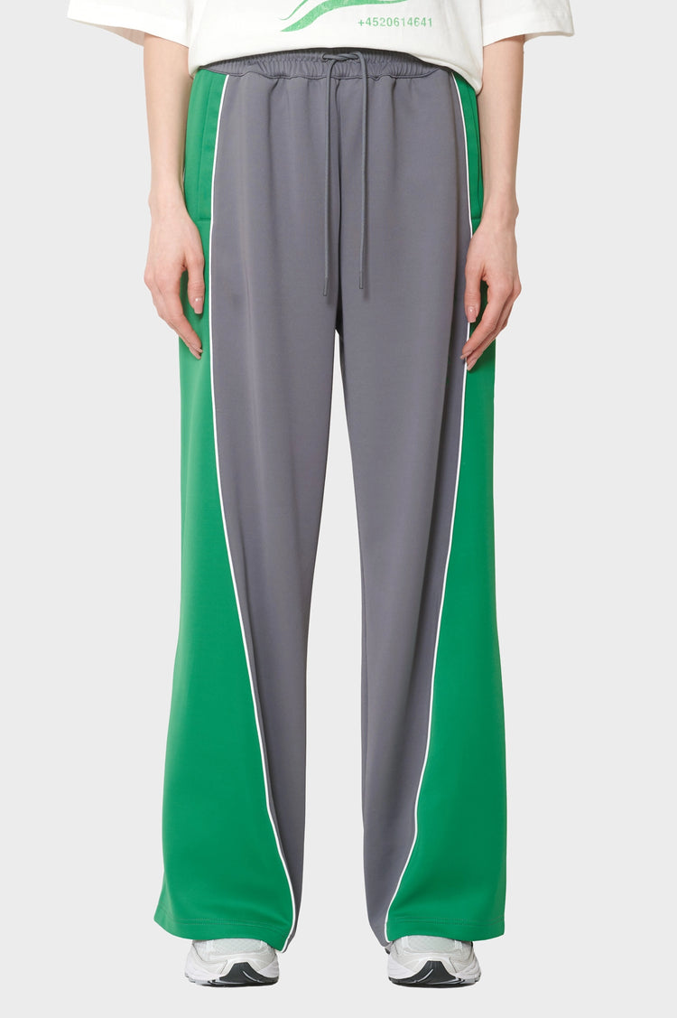 damskie#@Spodnie TRAINING TRACK TROUSERS szaro-zielone