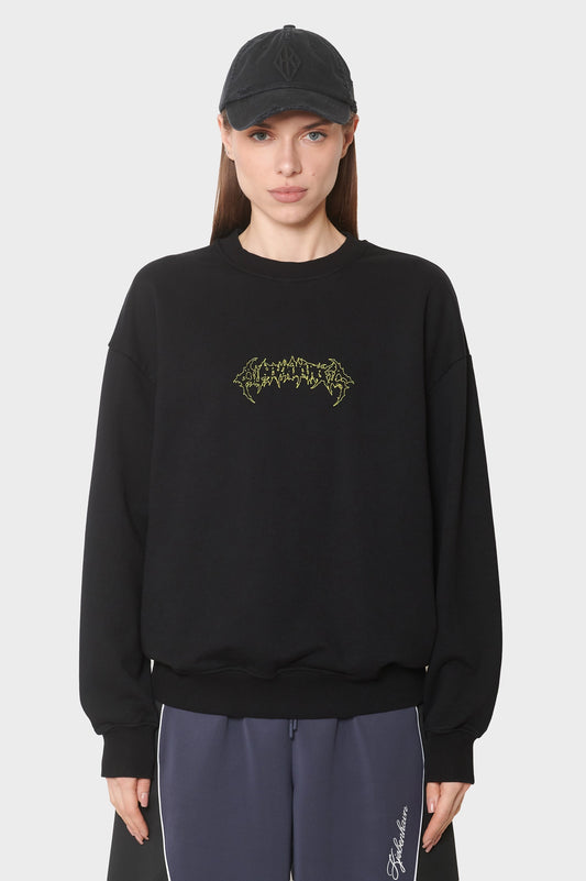 damskie#@Bluza LOVE CORP OVERSIZED CREWNECK czarna