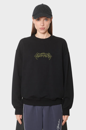 damskie#@Bluza LOVE CORP OVERSIZED CREWNECK czarna