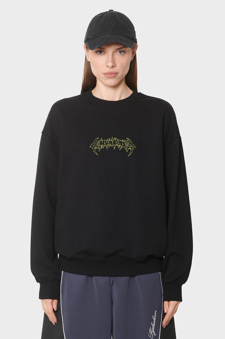 damskie#@Bluza LOVE CORP OVERSIZED CREWNECK czarna