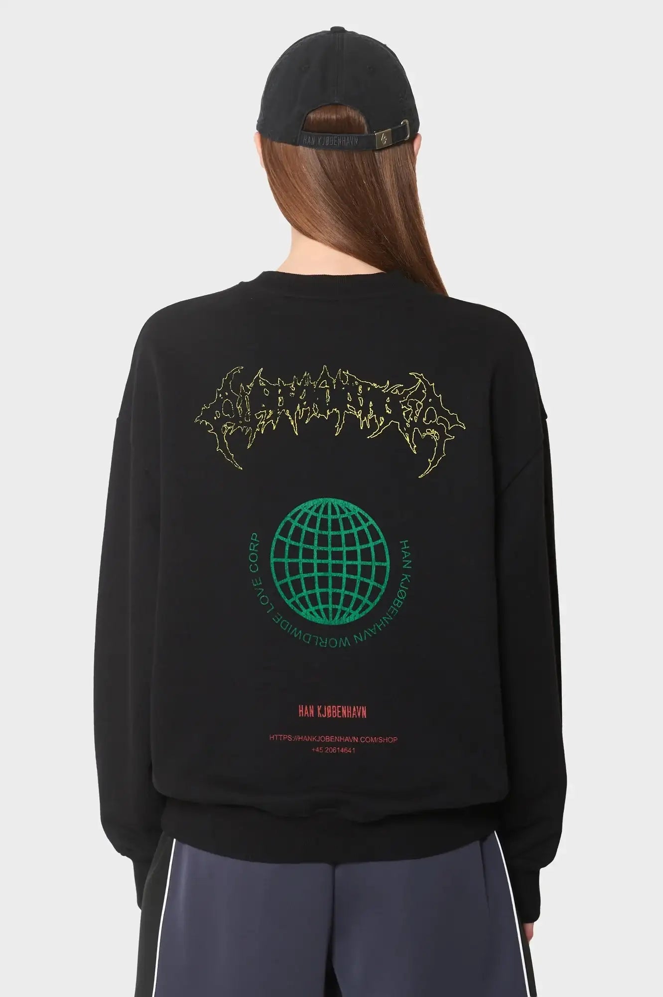 damskie#@Bluza LOVE CORP OVERSIZED CREWNECK czarna