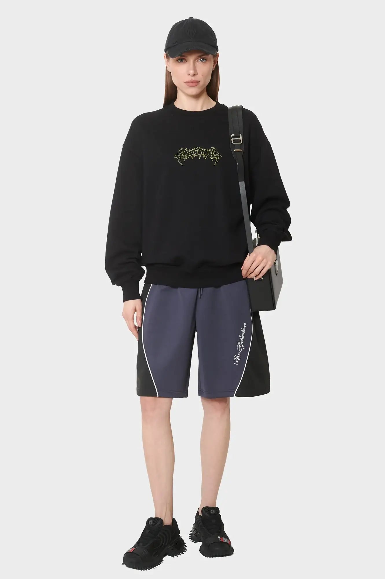 damskie#@Szorty TECHNICAL LOGO SHORTS szare