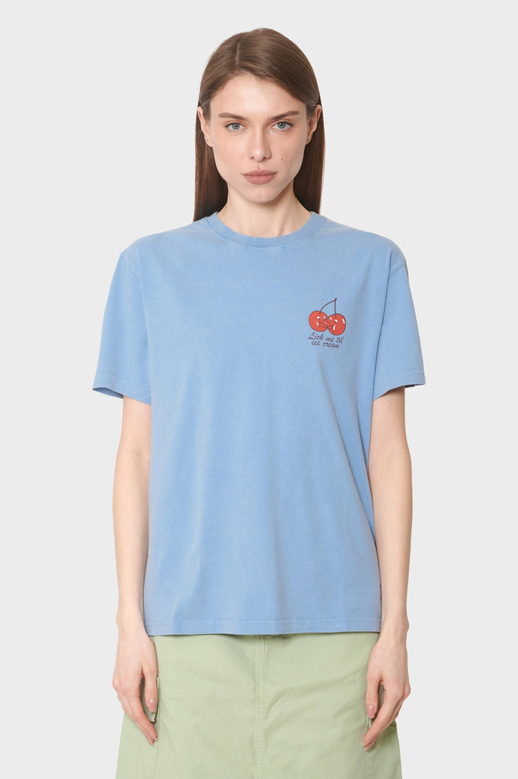 damskie#@Koszulka Lick Me niebieska