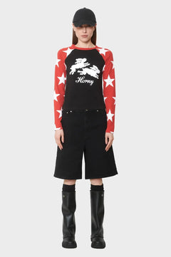 Longsleeve Seeing Stars czerwono-czarny