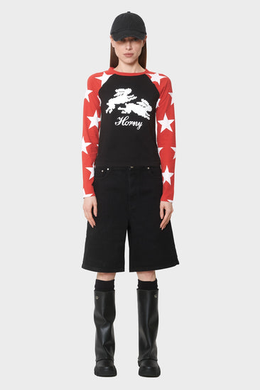 damskie#@Longsleeve Seeing Stars czerwono-czarny