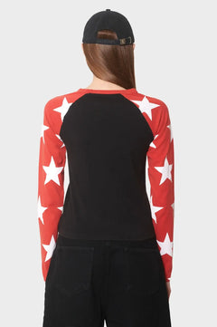 Longsleeve Seeing Stars czerwono-czarny