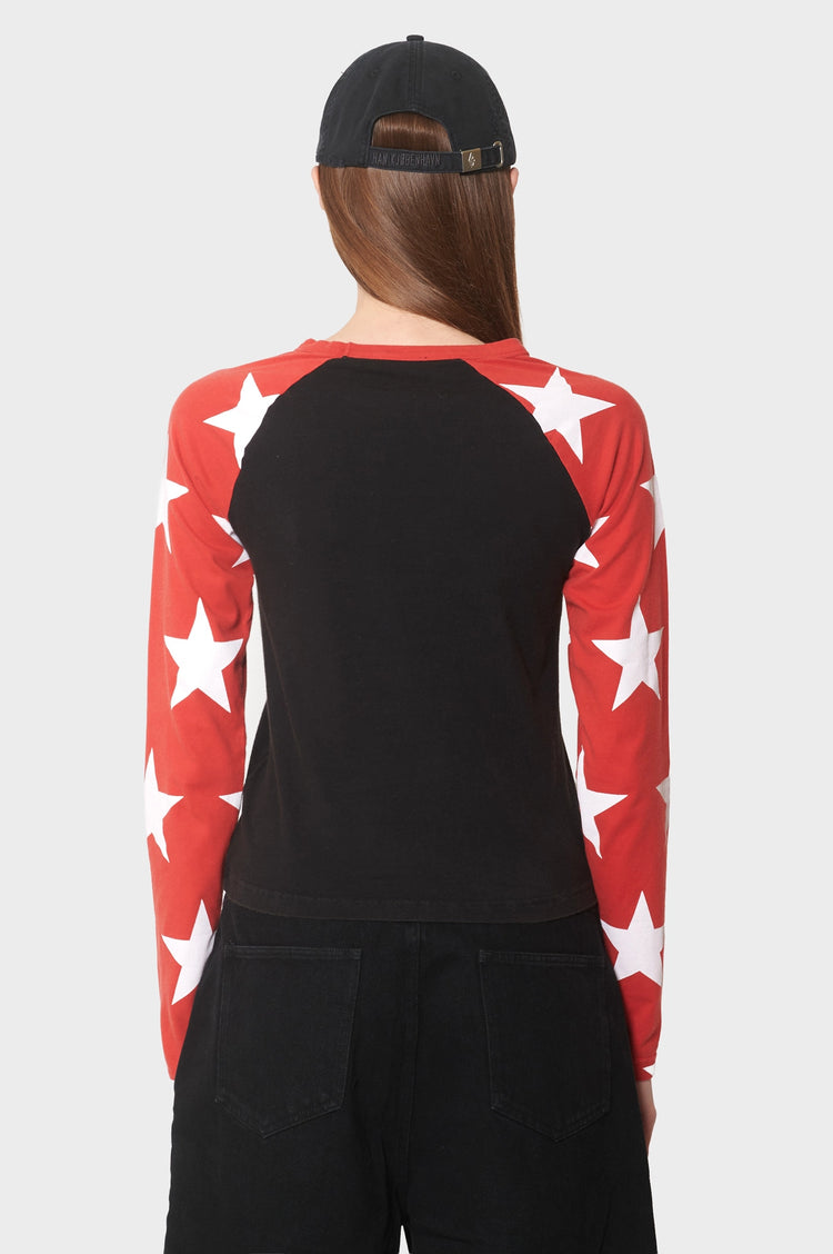 damskie#@Longsleeve Seeing Stars czerwono-czarny