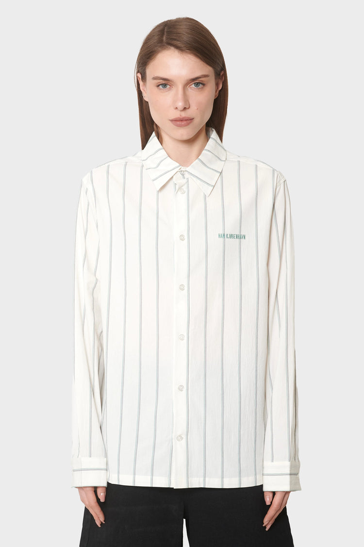 damskie#@Koszula RETRO STRIPED SHIRT biała