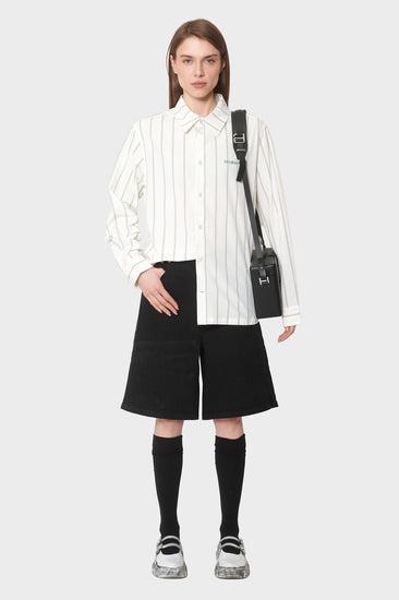 damskie#@Koszula RETRO STRIPED SHIRT biała