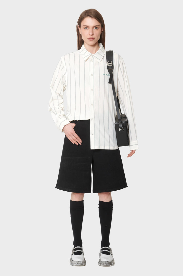 damskie#@Koszula RETRO STRIPED SHIRT biała