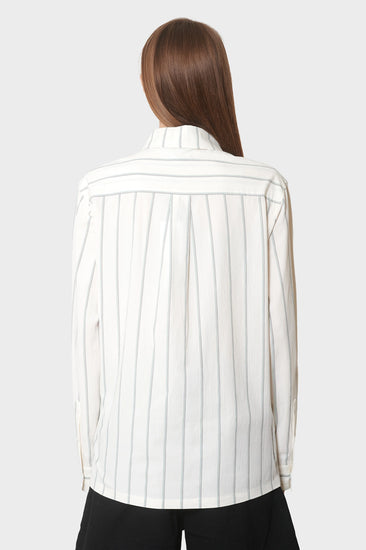 damskie#@Koszula RETRO STRIPED SHIRT biała