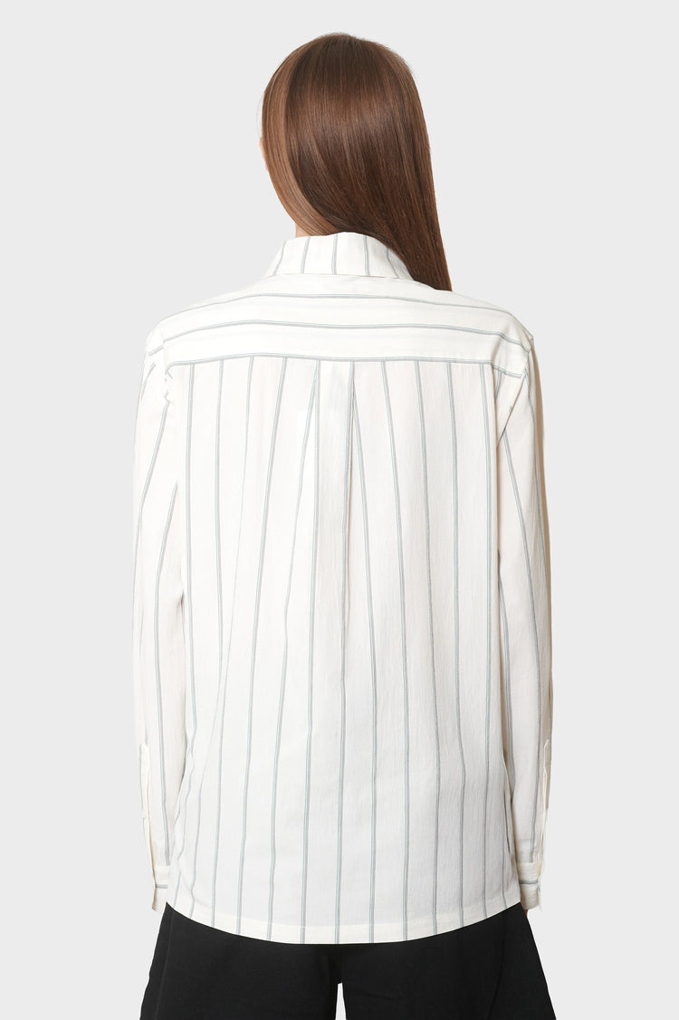 damskie#@Koszula RETRO STRIPED SHIRT biała