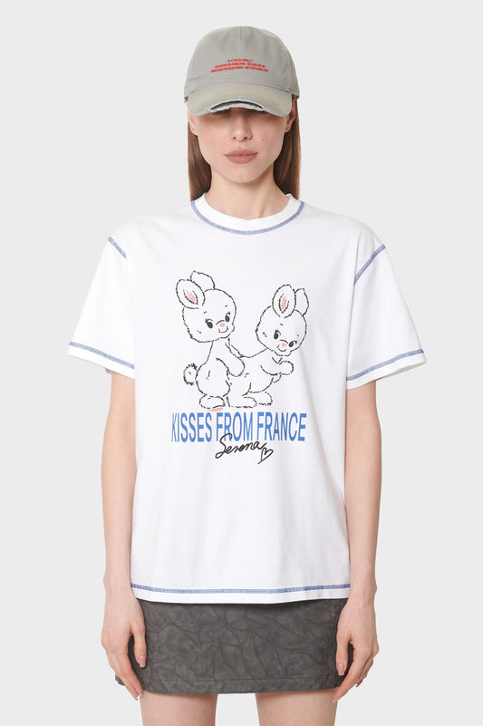 damskie#@Koszulka XOXO, Serena biała