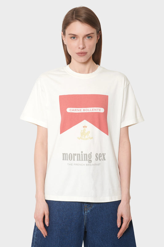 damskie#@Koszulka Breakfast in Bed biała