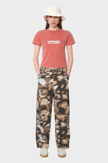 damskie#@Koszulka Straight Up Gay czerwona