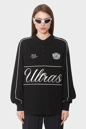 damskie#@Longsleeve LOGO LS POLO SHIRT czarny