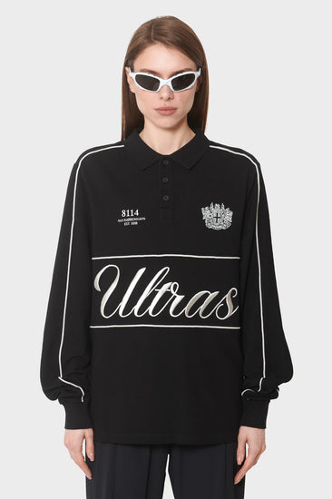 damskie#@Longsleeve LOGO LS POLO SHIRT czarny