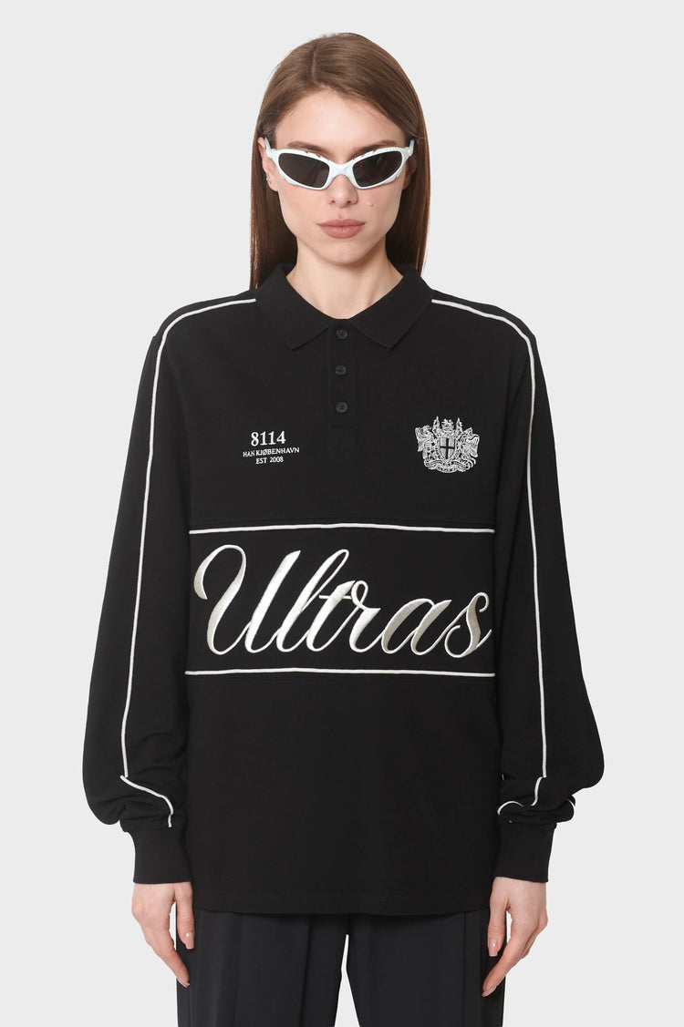 damskie#@Longsleeve LOGO LS POLO SHIRT czarny