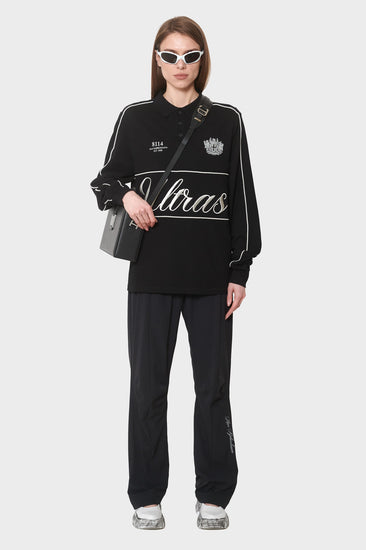 damskie#@Longsleeve LOGO LS POLO SHIRT czarny