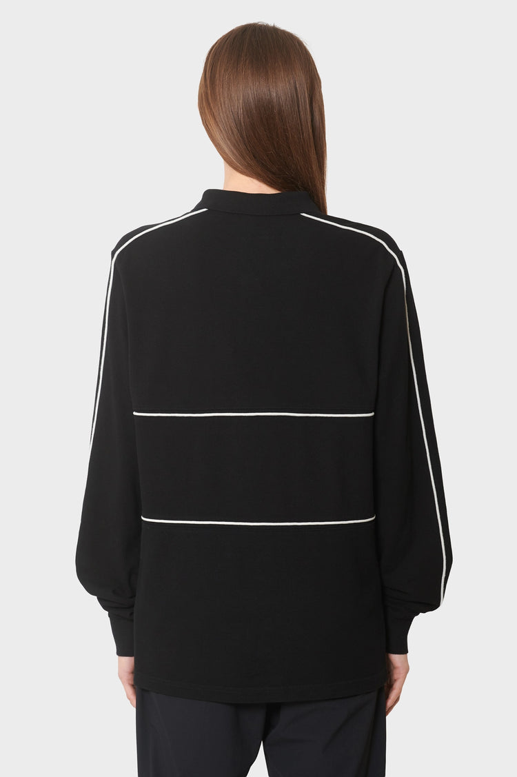 damskie#@Longsleeve LOGO LS POLO SHIRT czarny