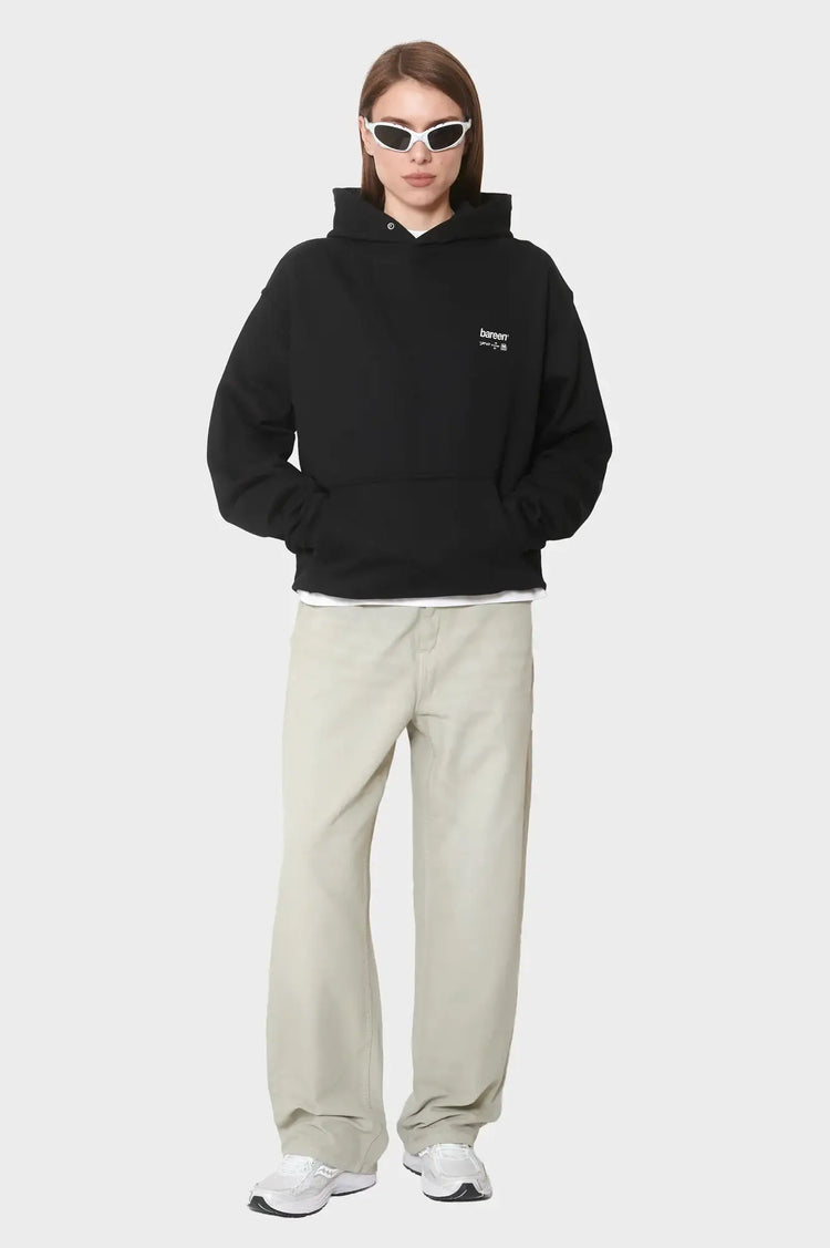 damskie#@Bluza OVERSIZED HOODIE - HORSEPOWER czarna