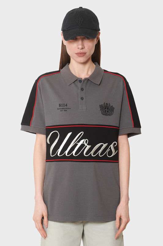 damskie#@Koszulka LOGO POLO TEE szara