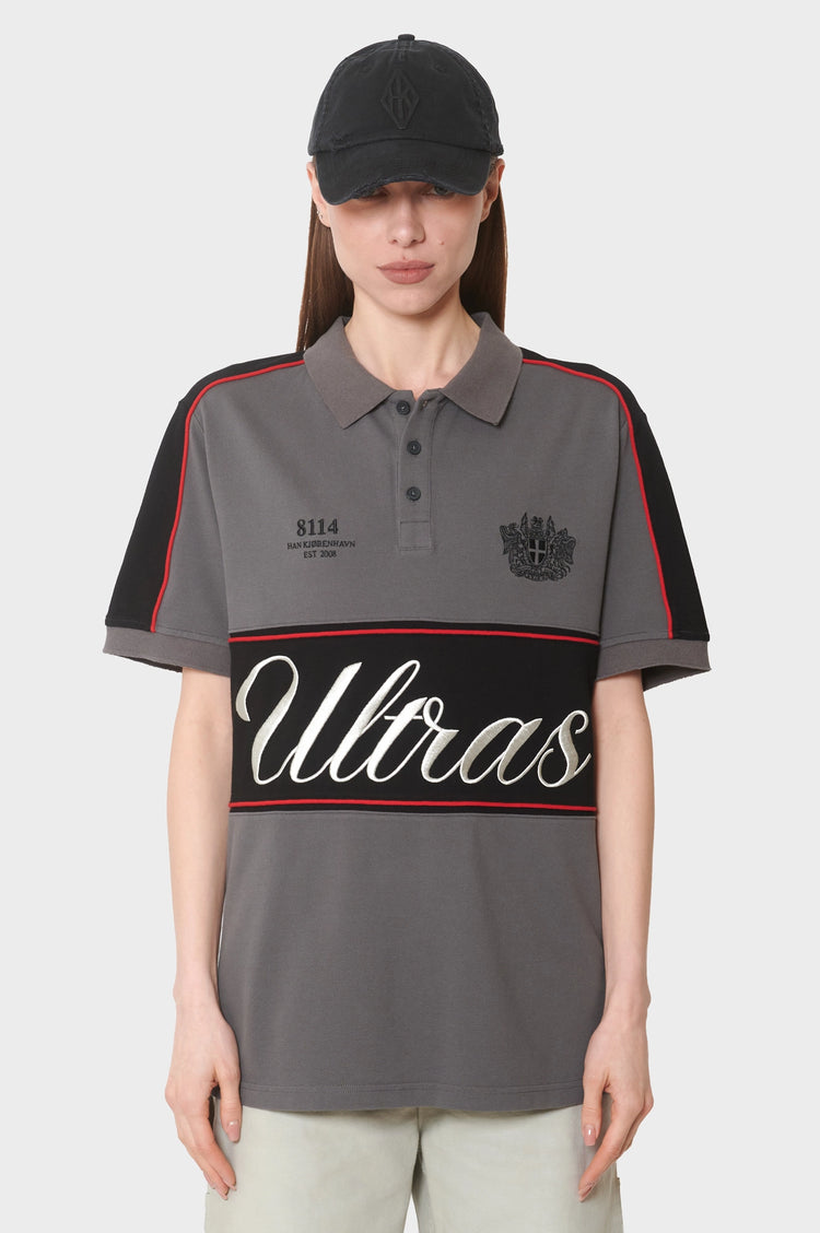 damskie#@Koszulka LOGO POLO TEE szara