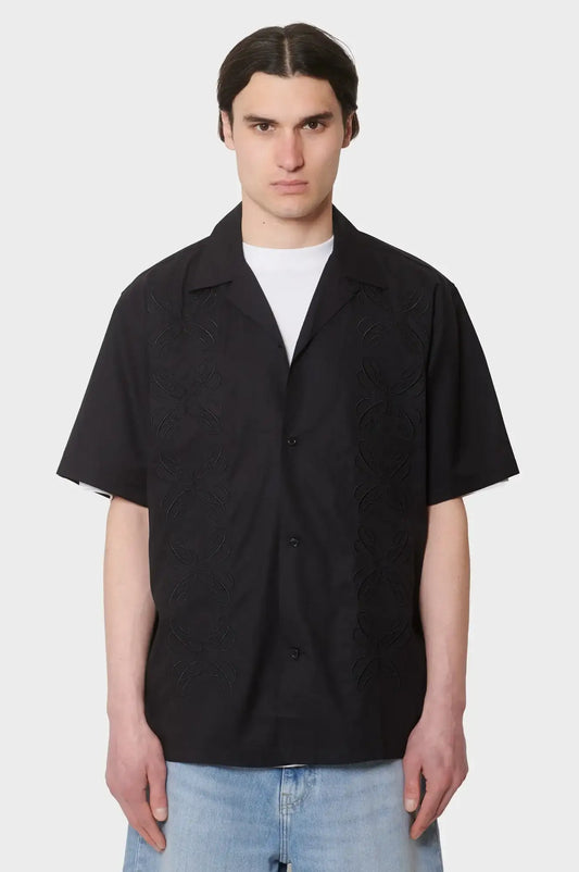 meskie#@Koszula S/S Signet Shirt czarna