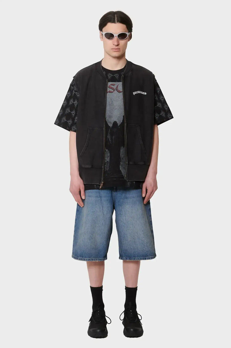 Shorts STRAIGHT DENIM SHORTS faded blue