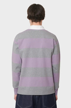 Bluza LANGDON RUGBY SHIRT szara-różowa