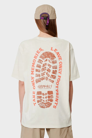 damskie#@Koszulka FOOTPRINTS TEE PIGMENT DYED kremowa