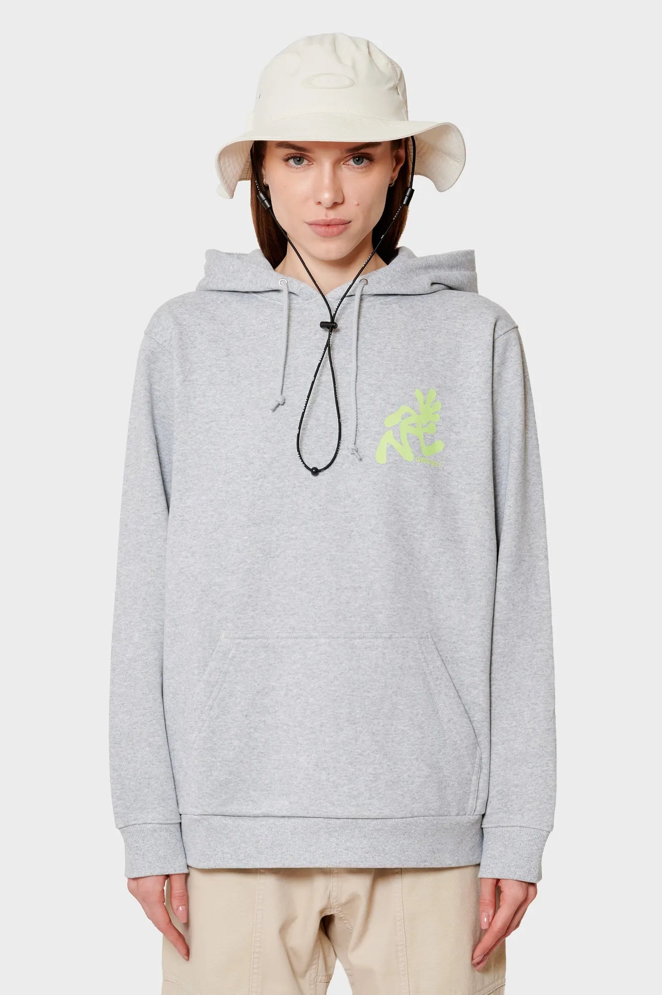 damskie#@Bluza RUNNING MAN HOODED SWEATSHIRT szara