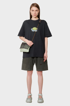 Koszulka TURTLE TEE wyprasowano-czarna