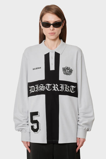 damskie#@Longsleeve DISTRIKT POLO LS szare