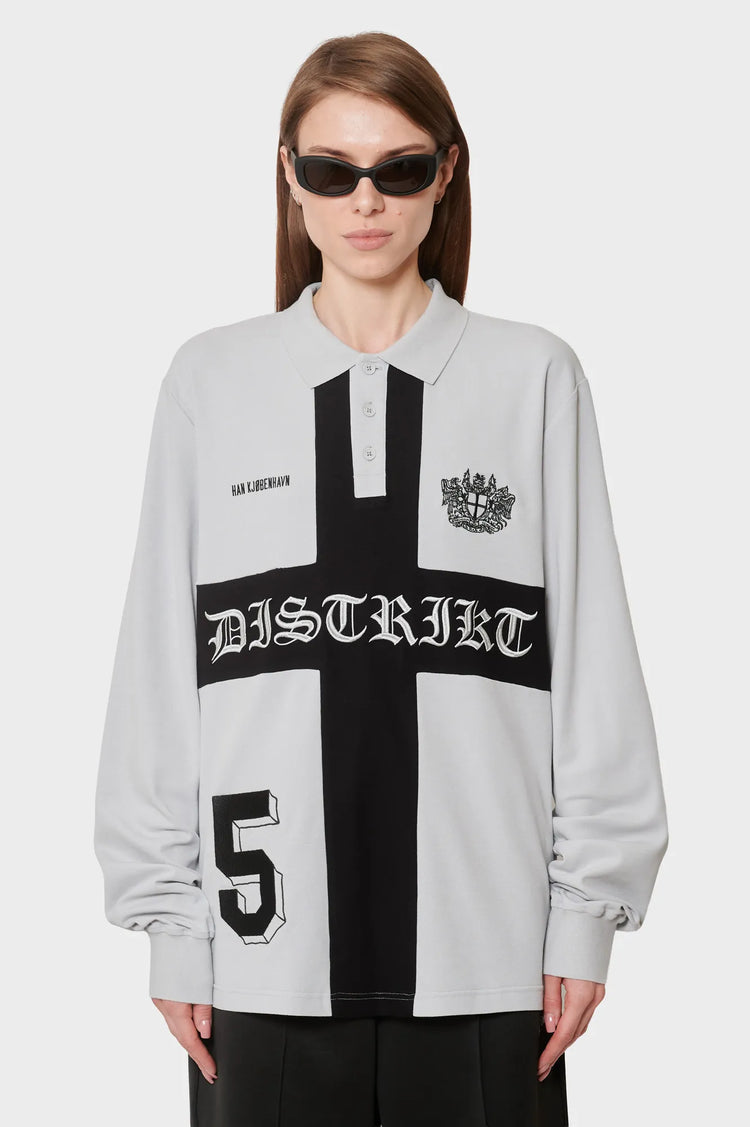 damskie#@Longsleeve DISTRIKT POLO LS szare