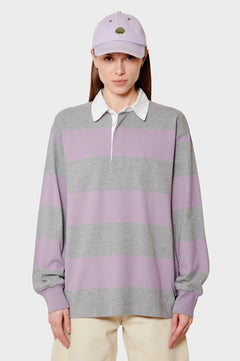 Bluza LANGDON RUGBY SHIRT szara-różowa