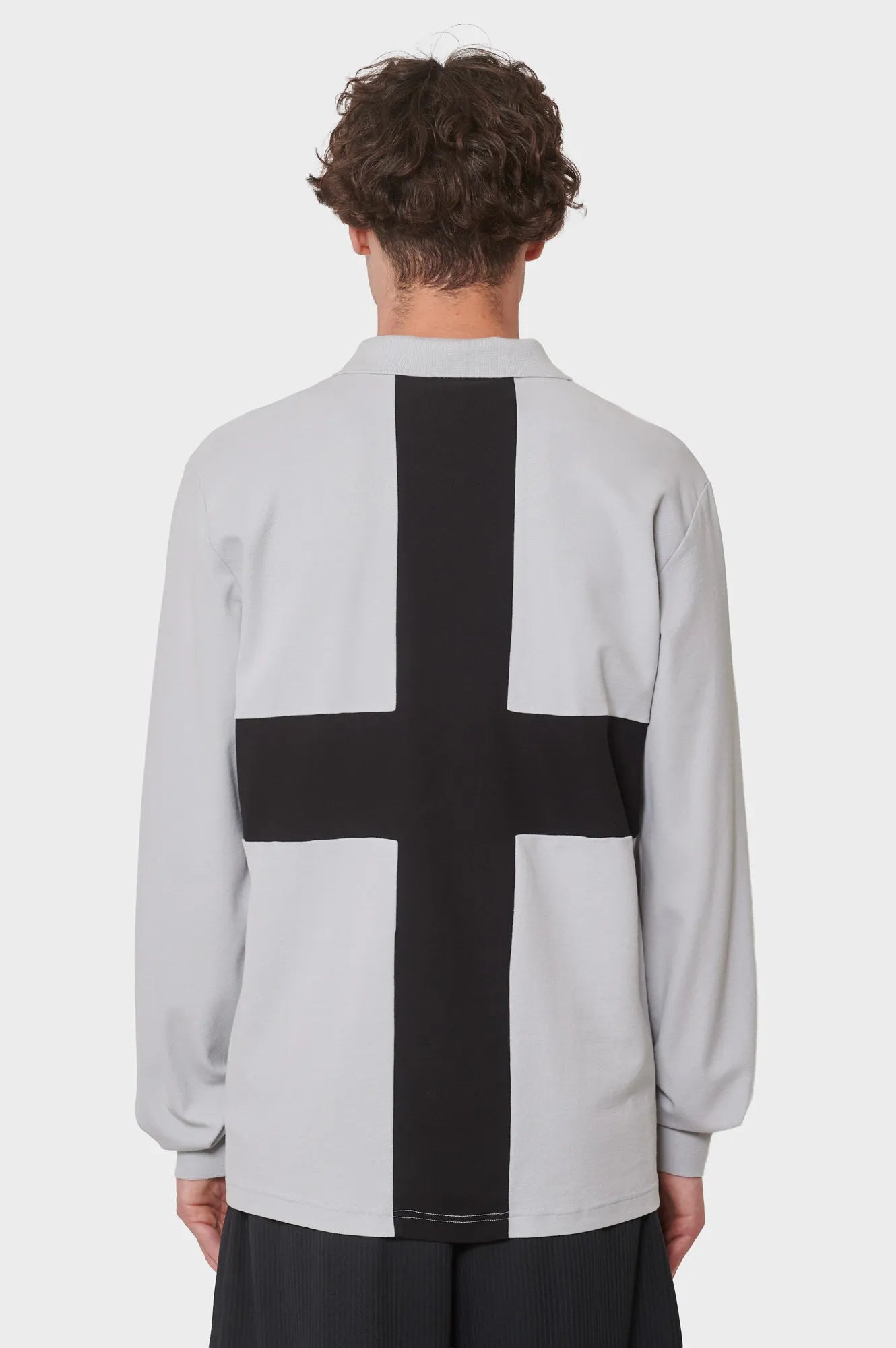 meskie#@Longsleeve DISTRIKT POLO LS szare