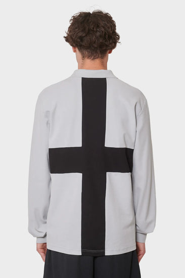 meskie#@Longsleeve DISTRIKT POLO LS szare