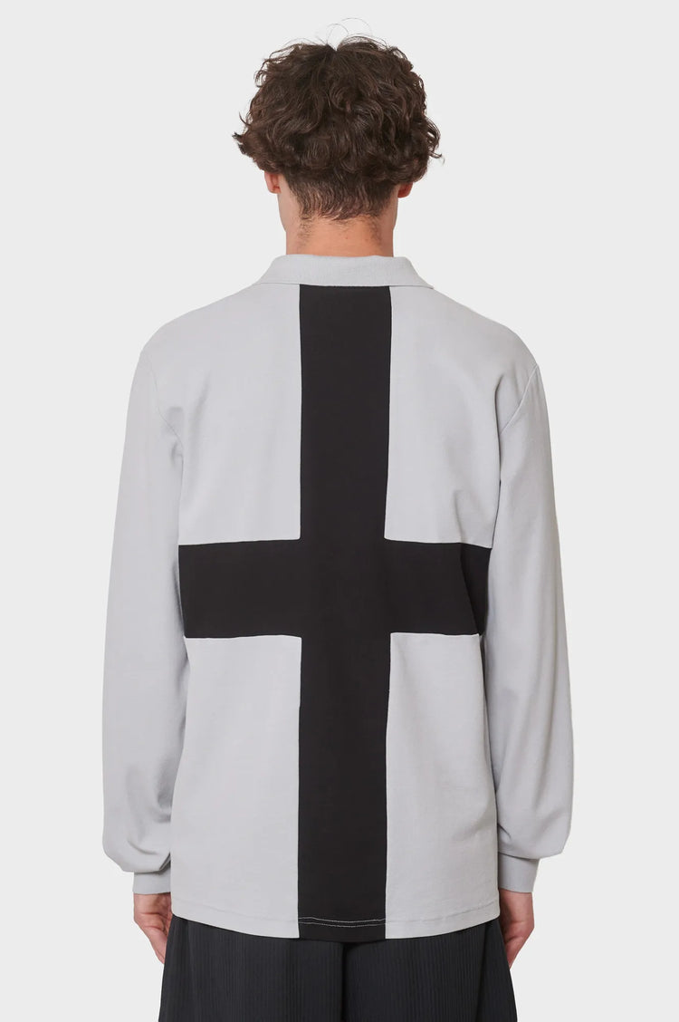 meskie#@Longsleeve DISTRIKT POLO LS szare