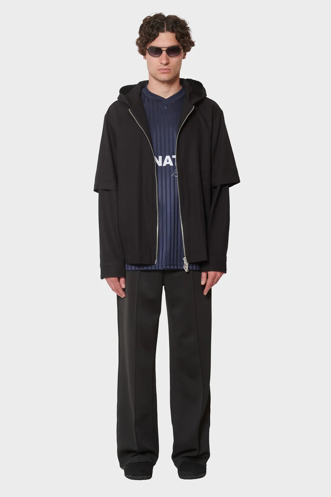 meskie#@Bluza HOODED SHIRT czarna