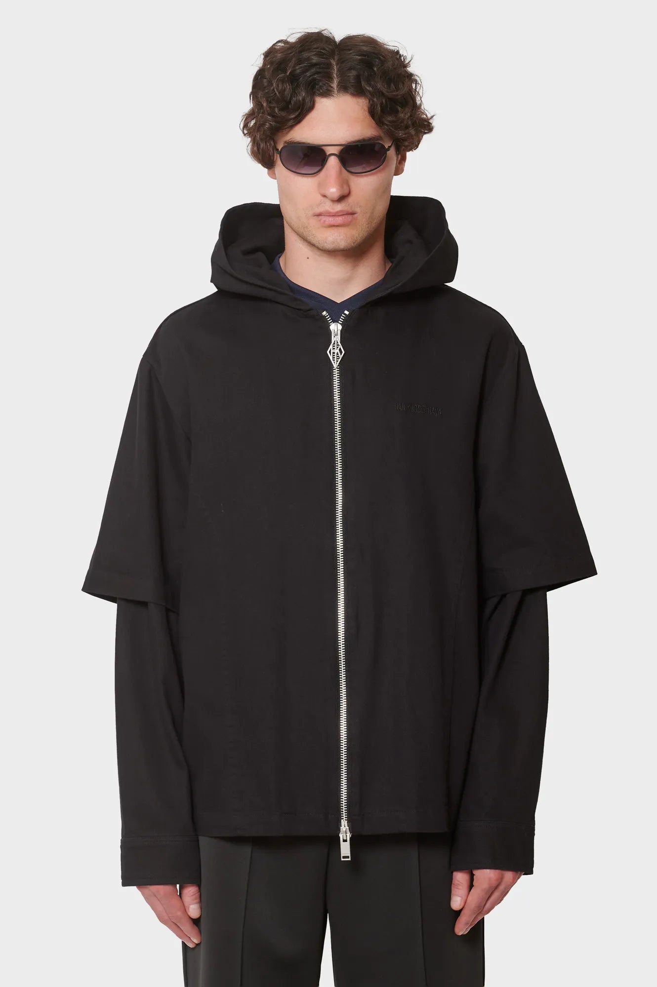meskie#@Bluza HOODED SHIRT czarna